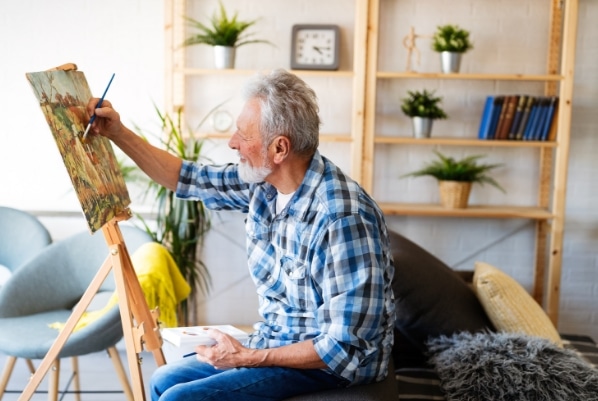 man-painting